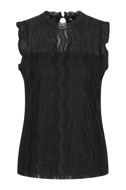 
                    
                      MI Piace Zwarte Kanttop – Mouwloze Elegante Dames Top met Luxe Kant en Stretch - BlushFashionstore
                    
                  