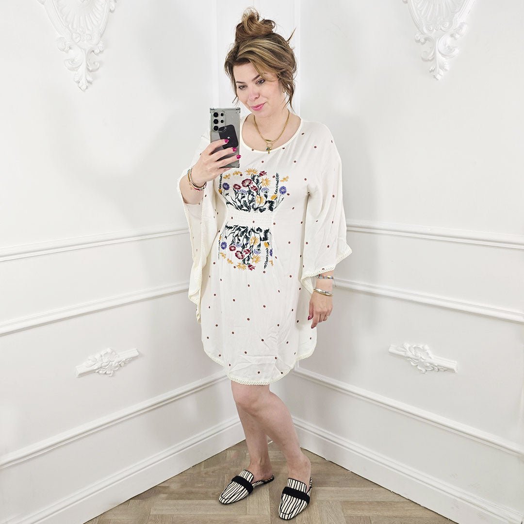 Mila Tuniekjurk Crème - BlushFashionstore