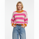 Neck Trui Oranje Roze  Kleurrijke Dames Sweater