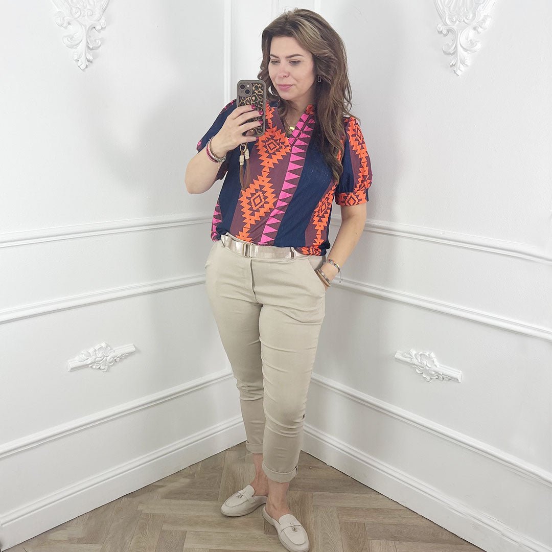 Noa Blouse Navy - BlushFashionstore