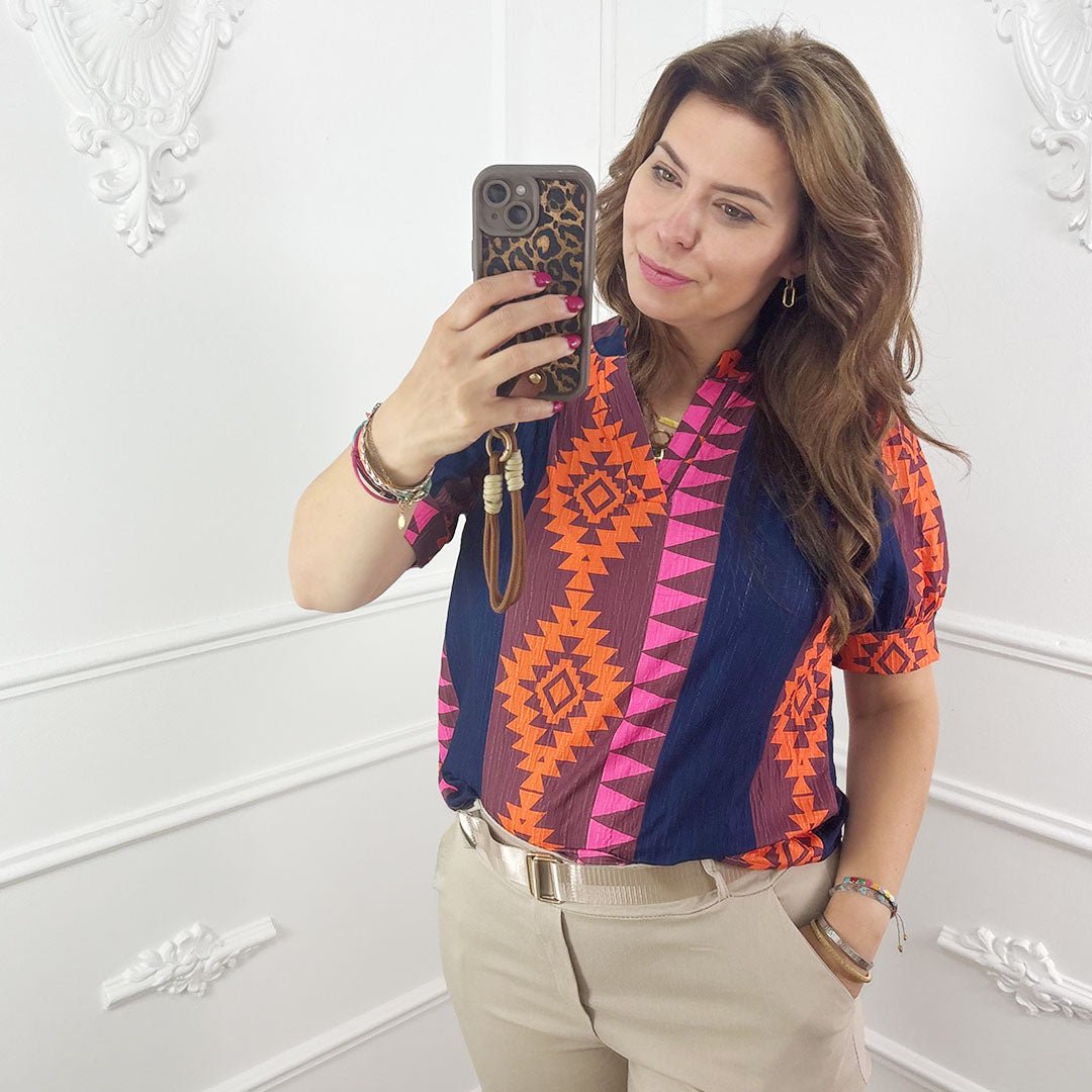 Noa Blouse Navy - BlushFashionstore