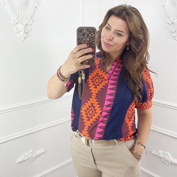 Noa Blouse Navy - BlushFashionstore