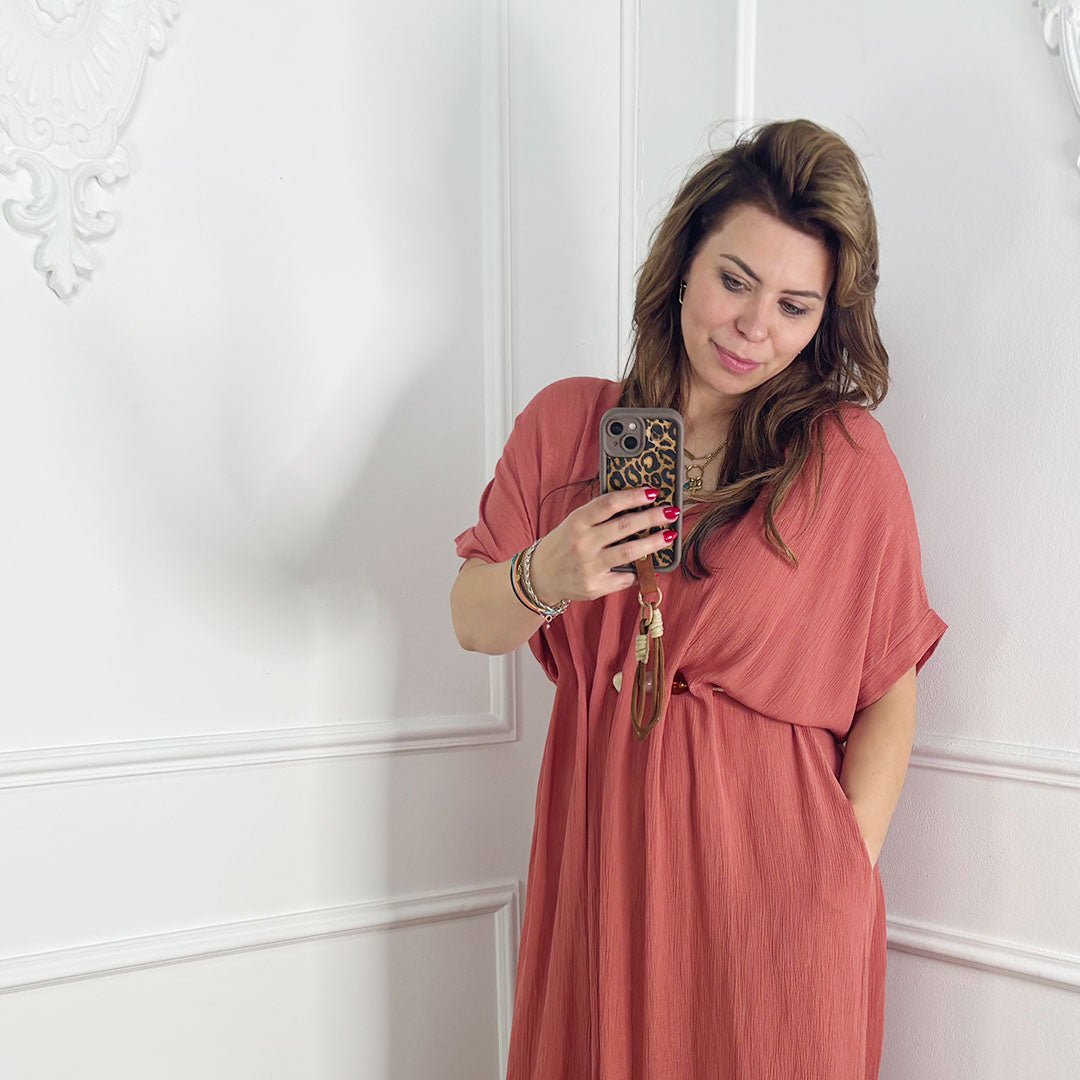 Noa Jurk Terracotta - BlushFashionstore