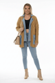 Okergeel Dames Vest met Denim Details – Knit Cardigan - BlushFashionstore