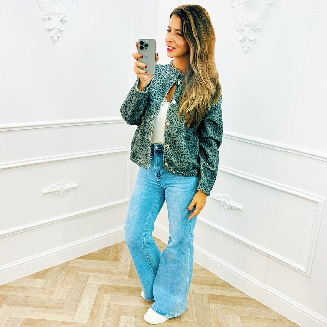 Panter Bomber Grijs - BlushFashionstore