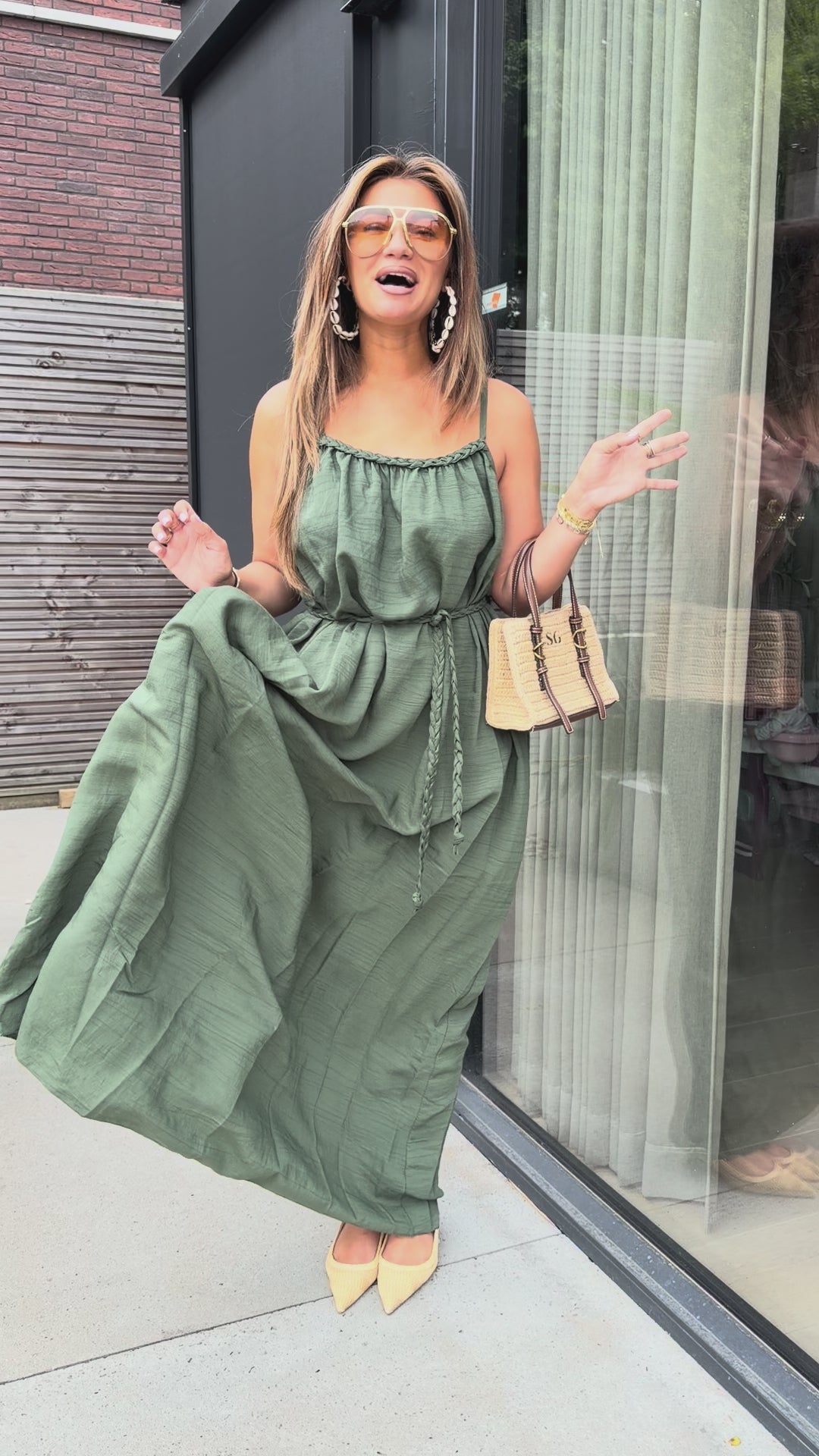 Sofie Maxi Jurk Beige
