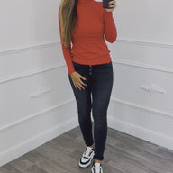 Turtleneck Sweater Red