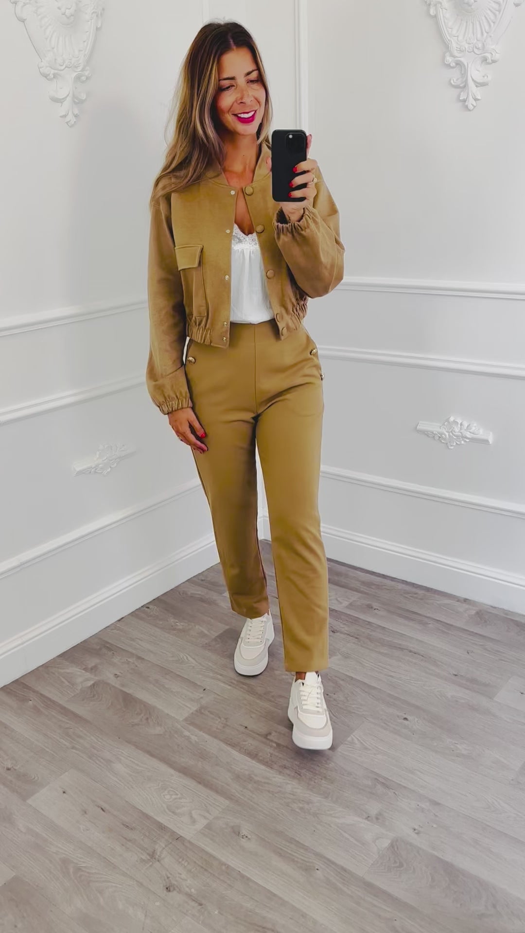 Button Trousers Camel
