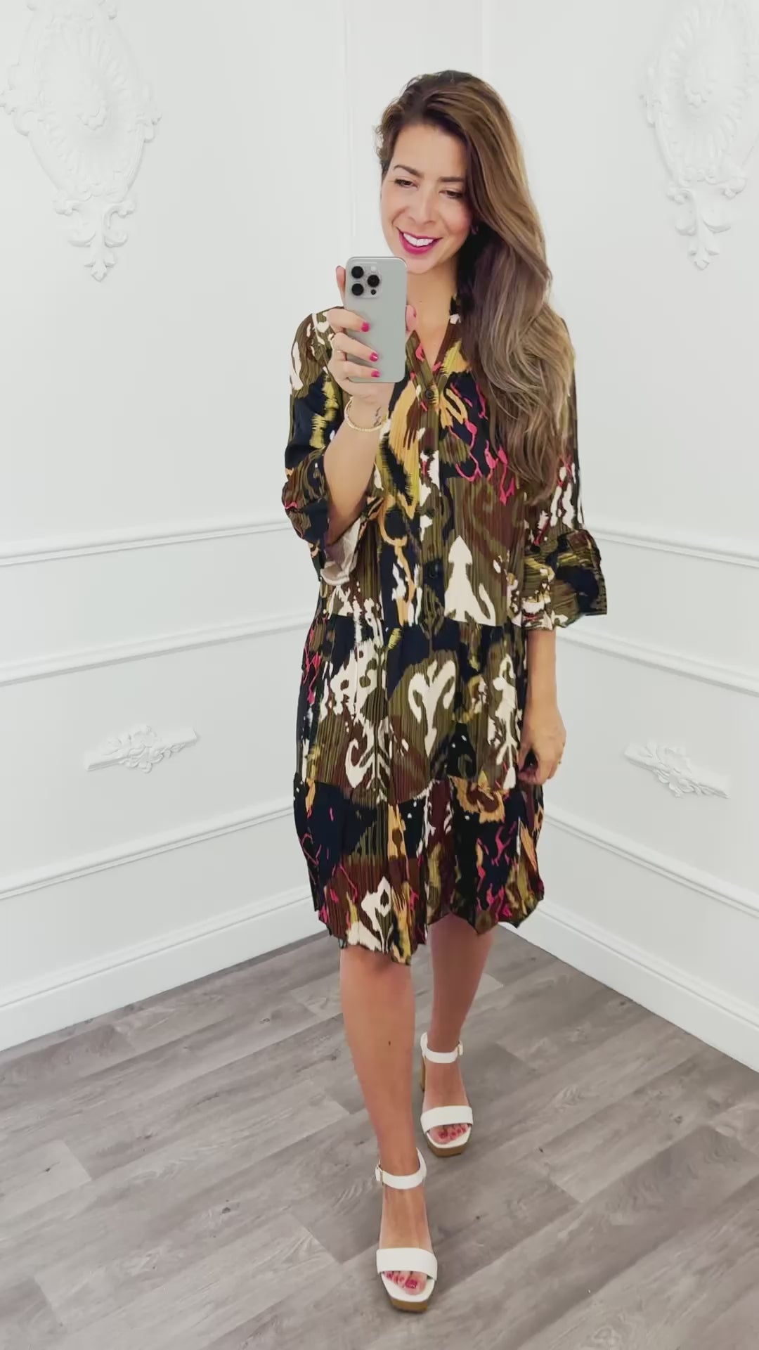 Print Ibiza Dress Army