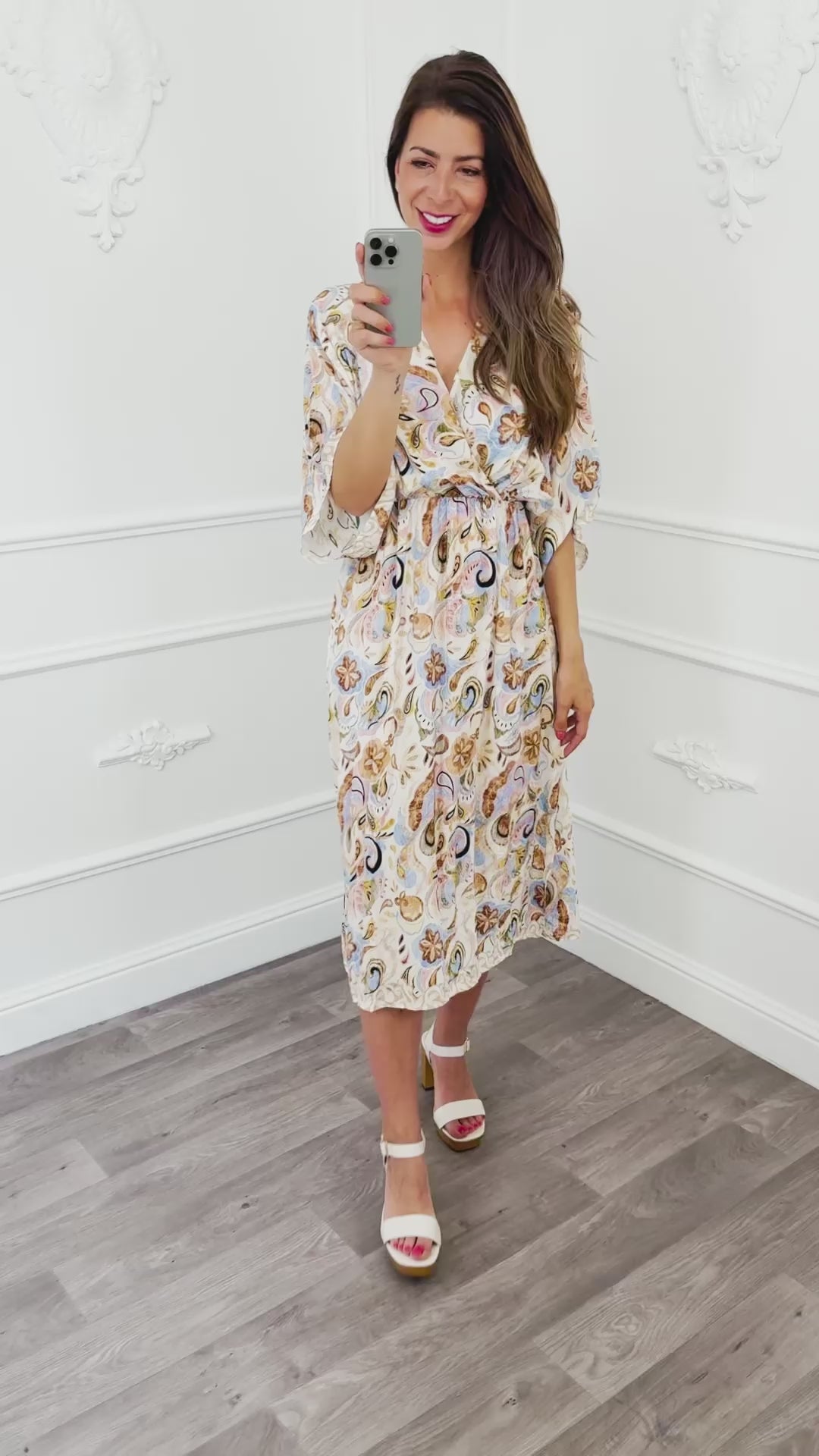 Midi Dress Baroque Beige