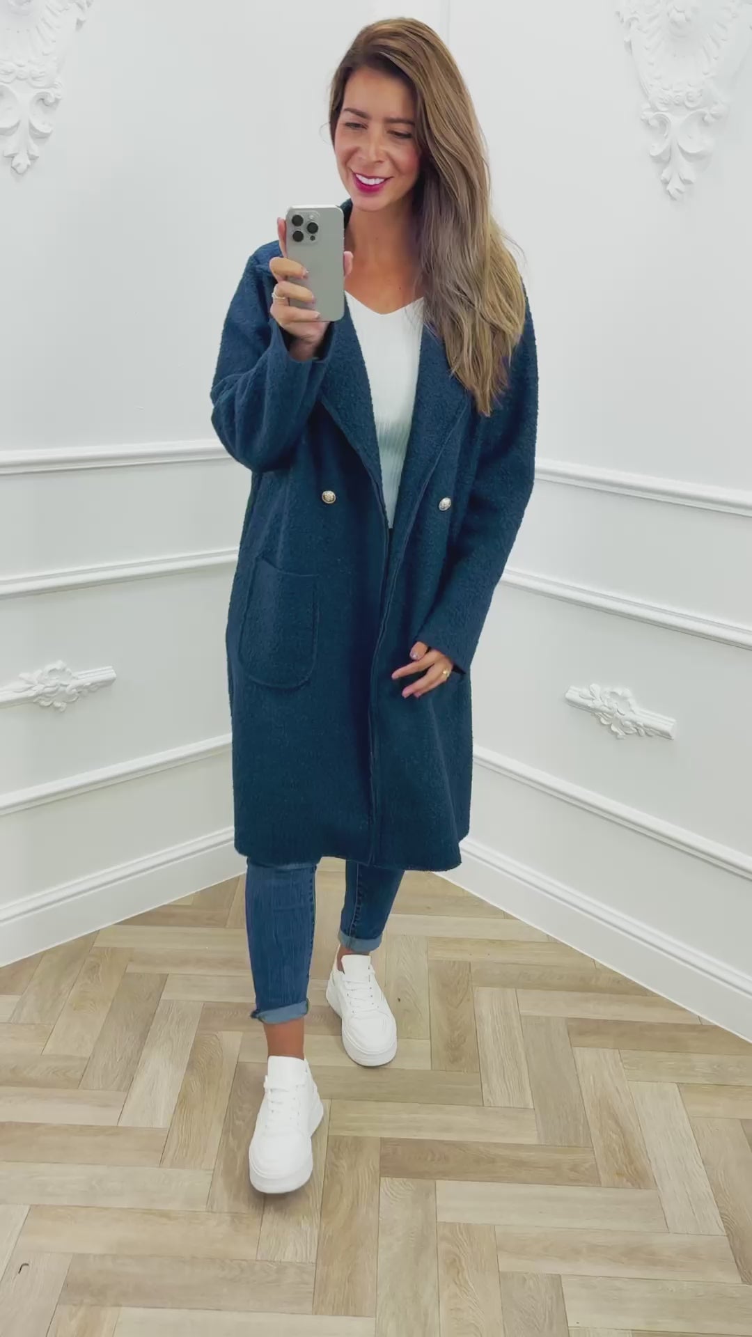 Teddy Trenchcoat Blauw