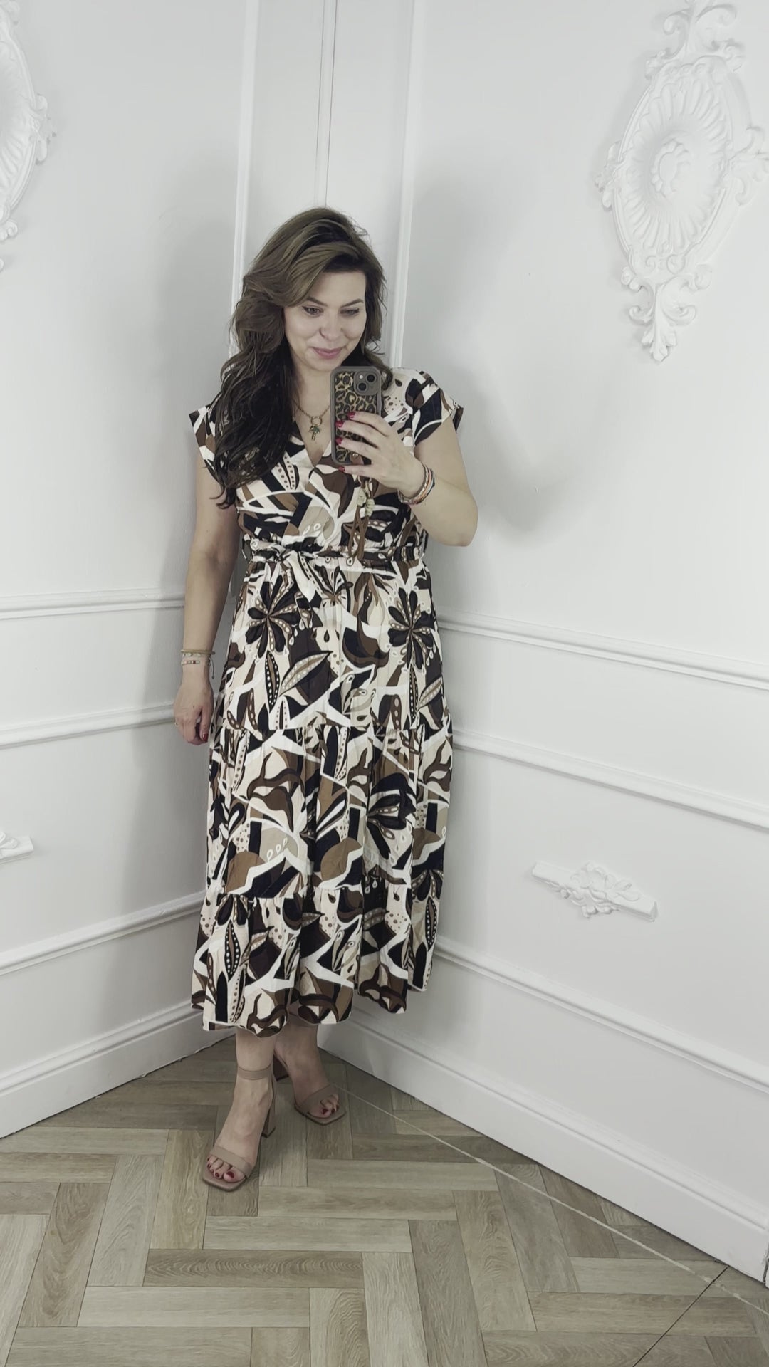 Floral Jurk Bruinprint