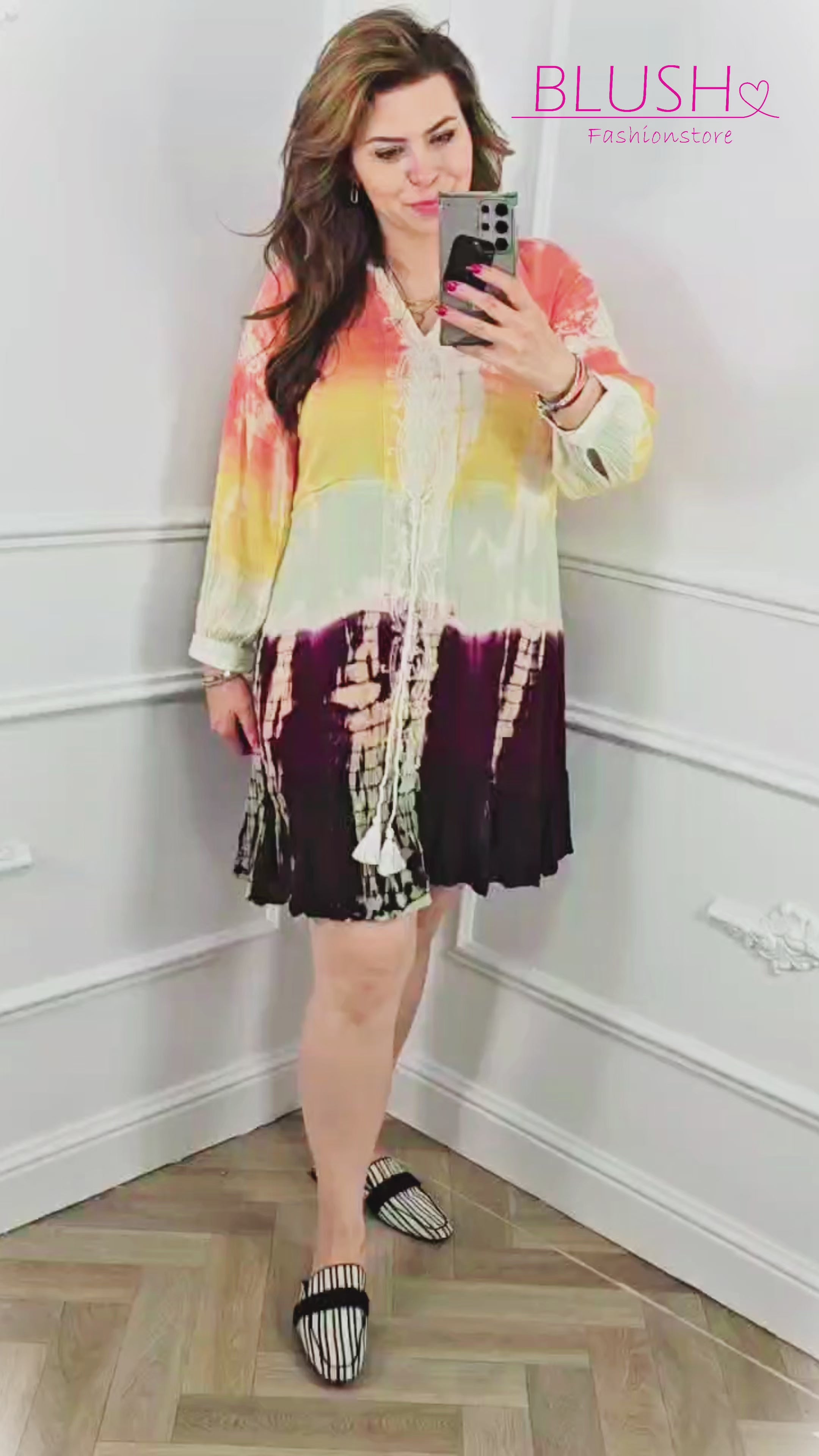Tie-Dye Jurk Multicolor