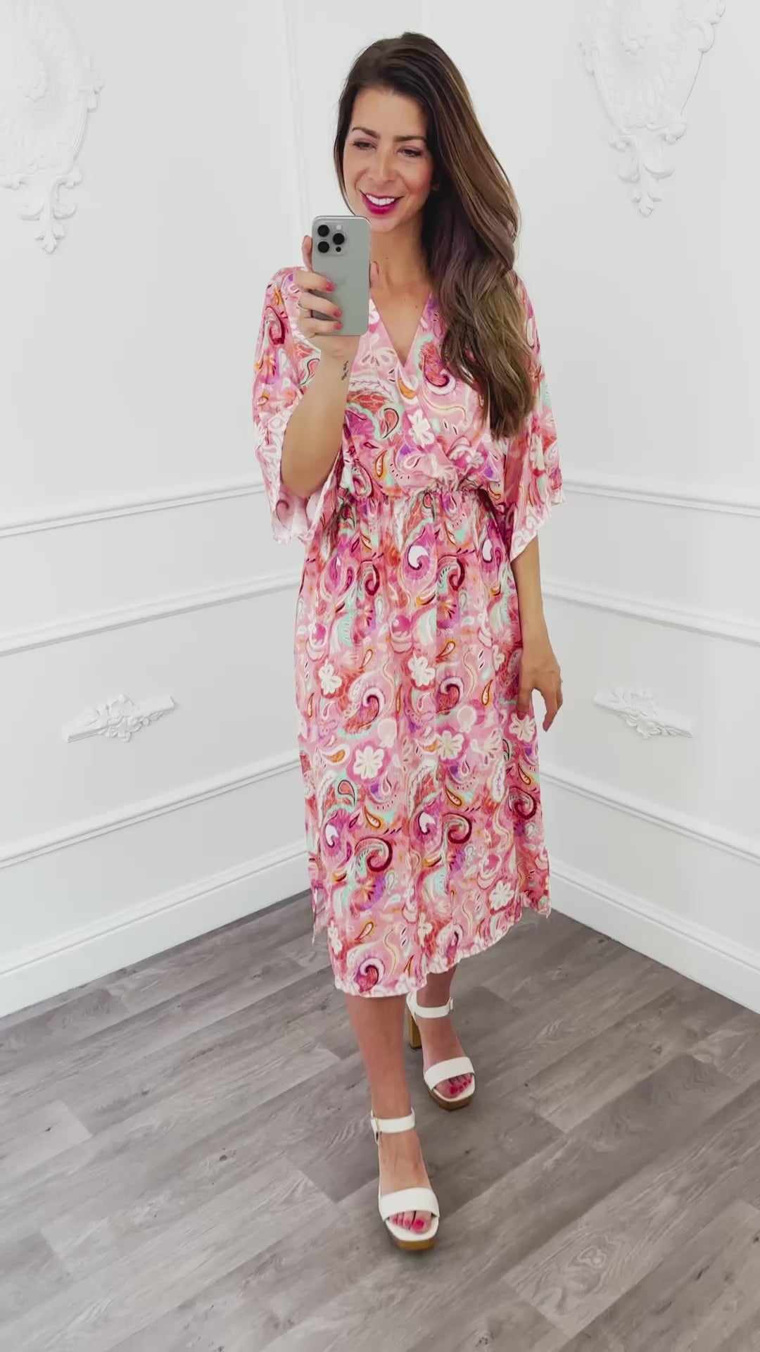 Midi Dress Baroque Pink