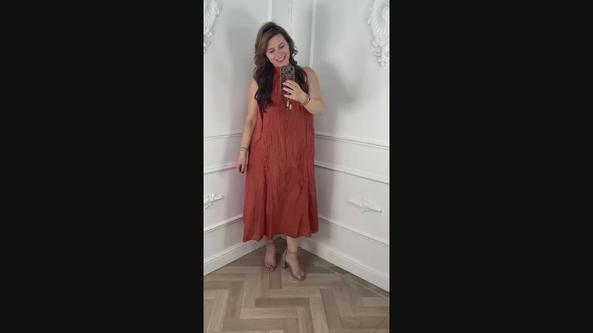 Nola Jurk Terracotta