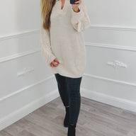 Tuniek Fringe Creme