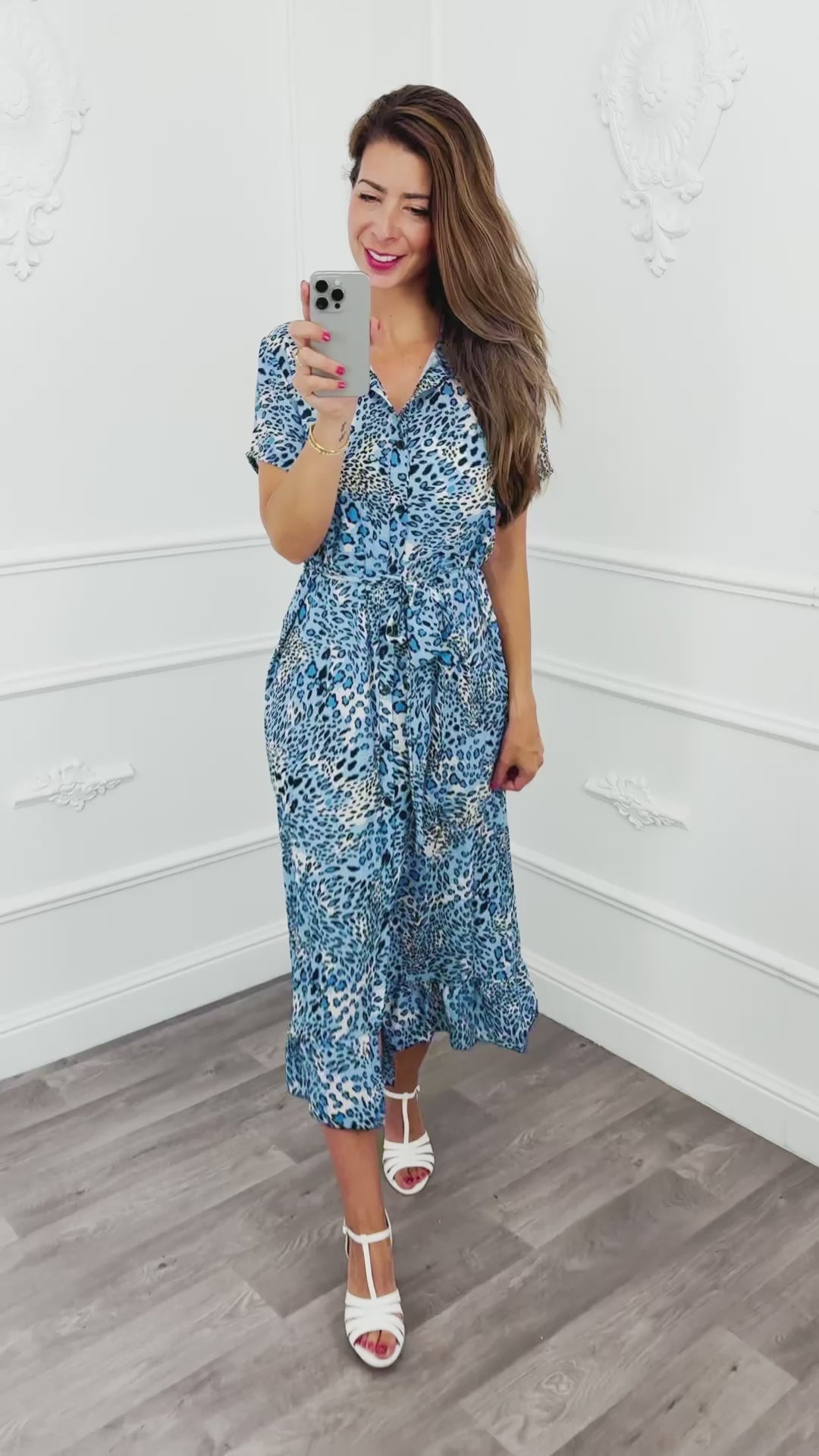 Panter Blouse Dress Blauw