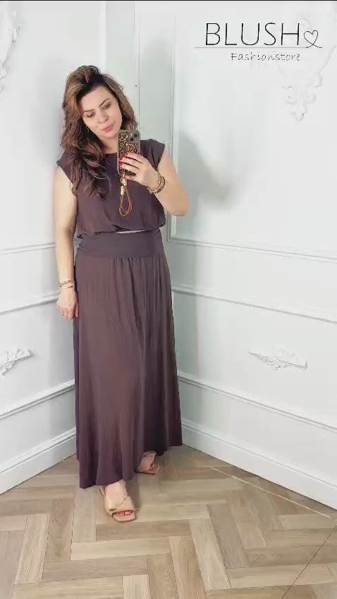 Lurex Set Bruin