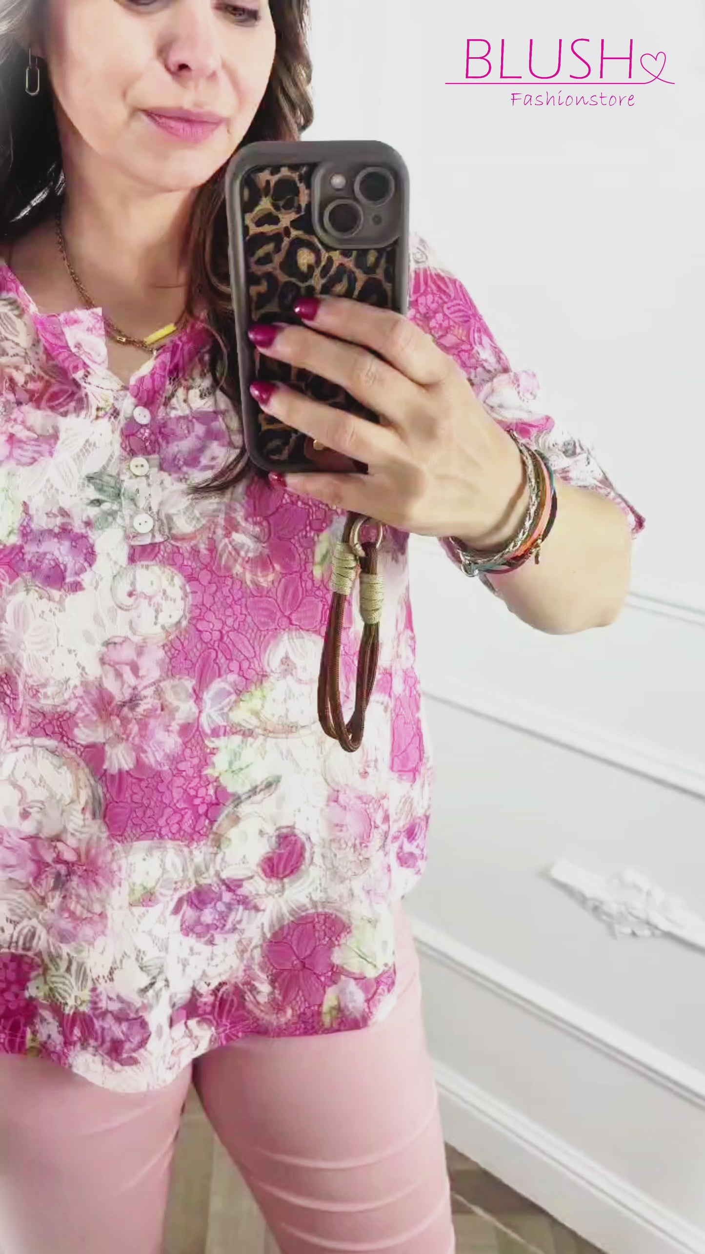 Blouse Fleur Fuchsia
