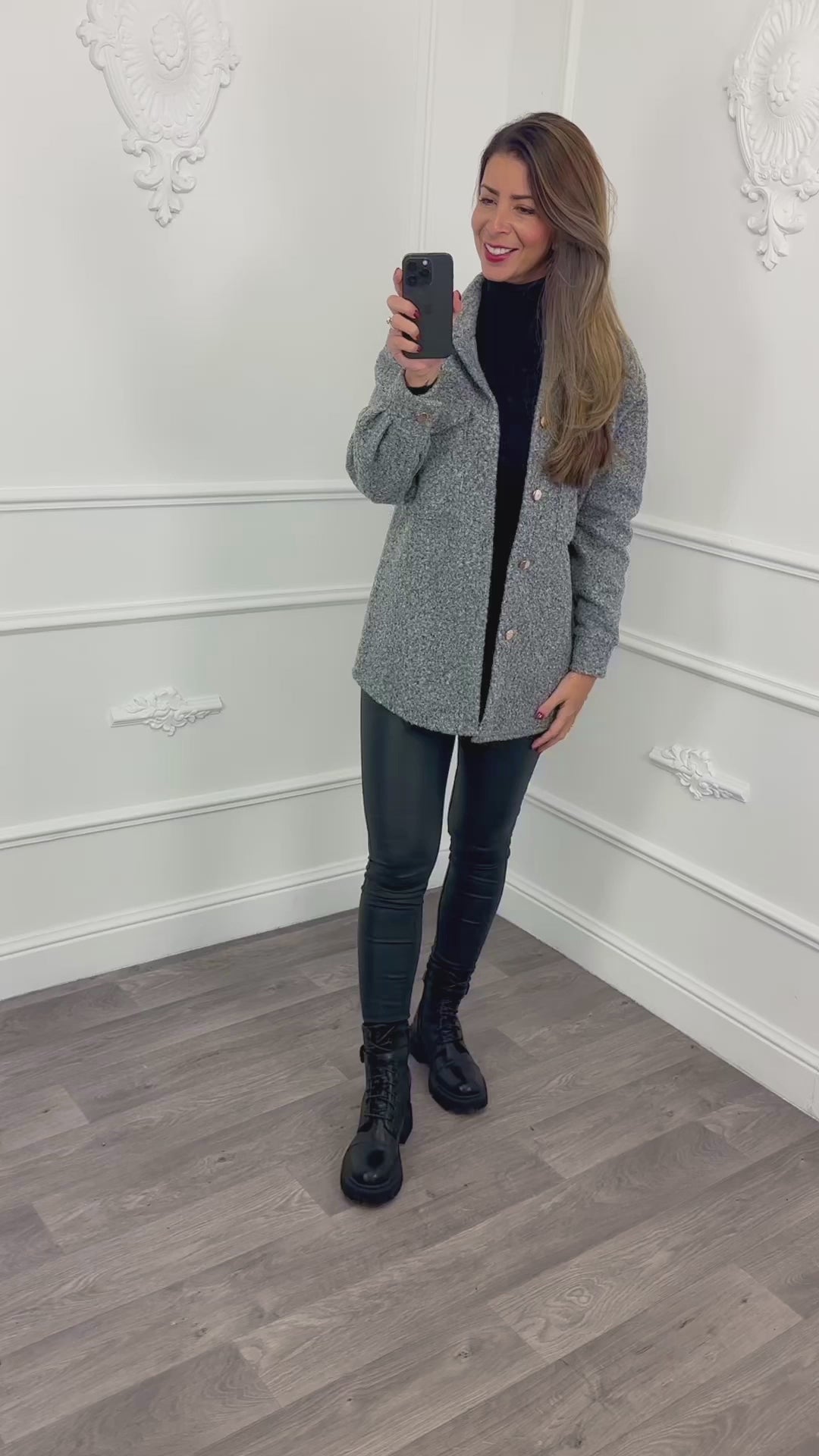 Teddy Blouse Gray