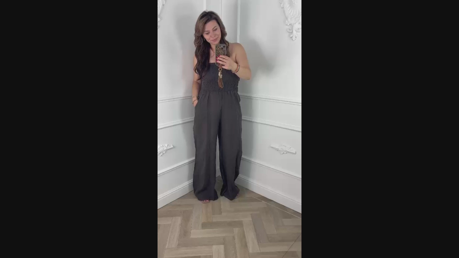 Linnen Jumpsuit Bruin