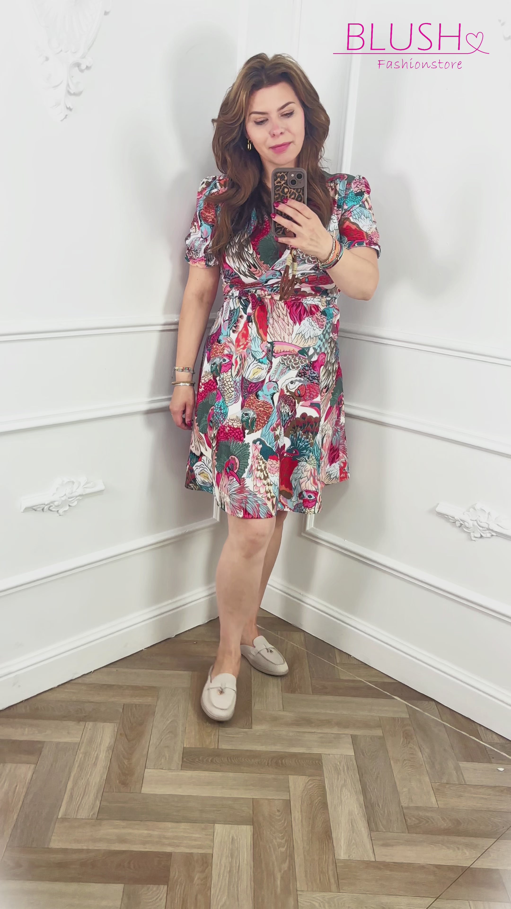Wrap Jurk Multicolor Print