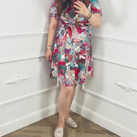 Wrap Jurk Multicolor Print