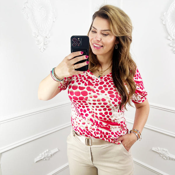 Print Top Rood - BlushFashionstore