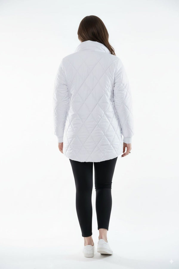 
                    
                      Puffer Jackets Witte Gewatteerde Dames Jas met Rits – Winterjas - BlushFashionstore
                    
                  
