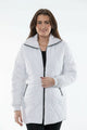 Puffer Jackets Witte Gewatteerde Dames Jas met Rits – Winterjas - BlushFashionstore