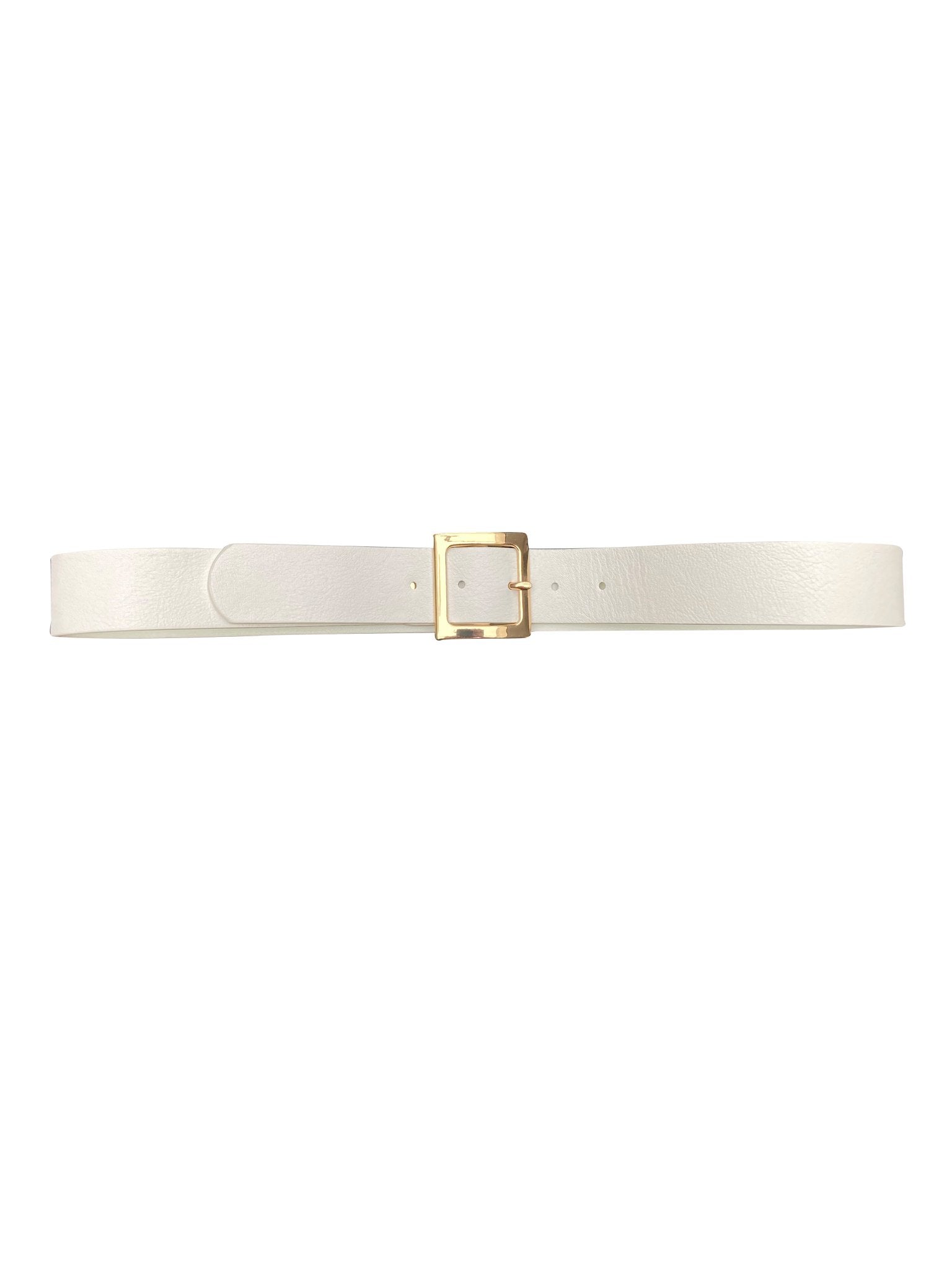 Riem Gouden Buckle Wit