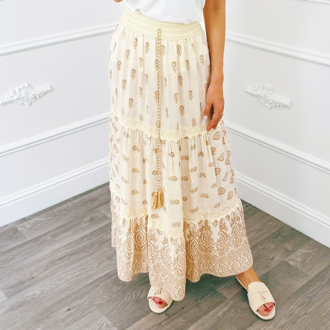 Rok Barok Beige - BlushFashionstore