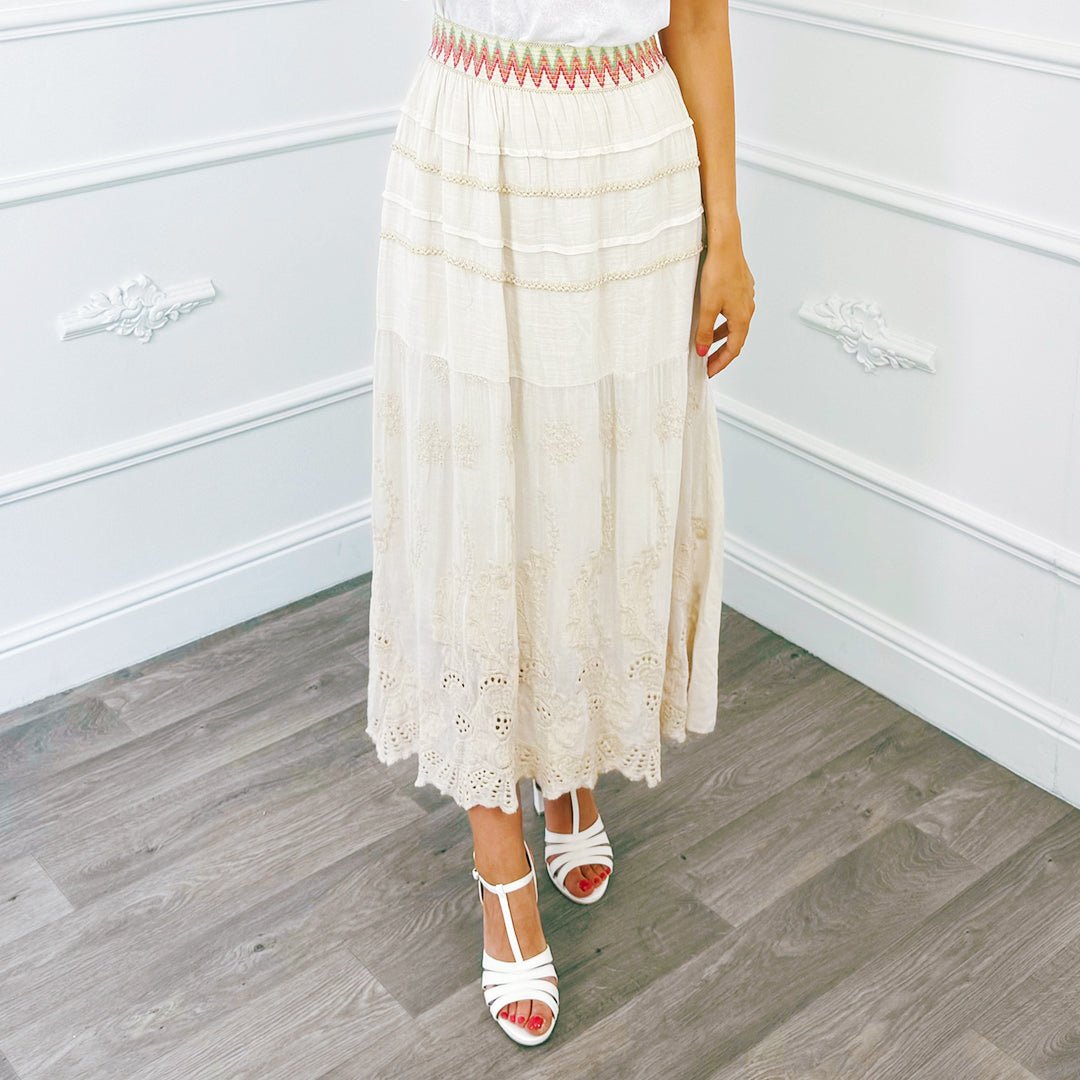 Rok Crochet Beige - BlushFashionstore