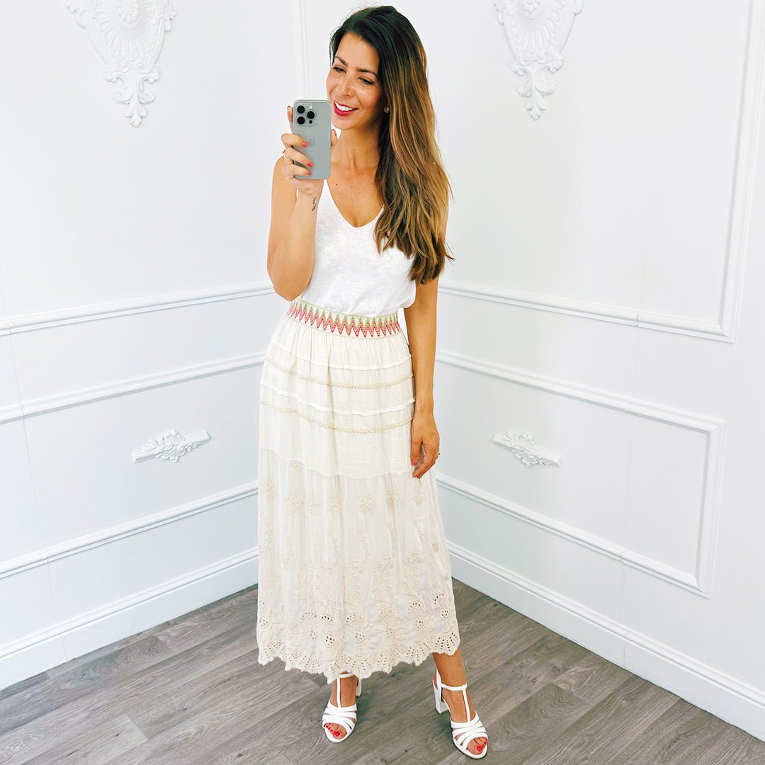 Rok Crochet Beige - BlushFashionstore