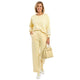 Set Kant Mouwen Citroen Geel Dames Co-ord