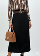 Zwarte plissé rok dames midi