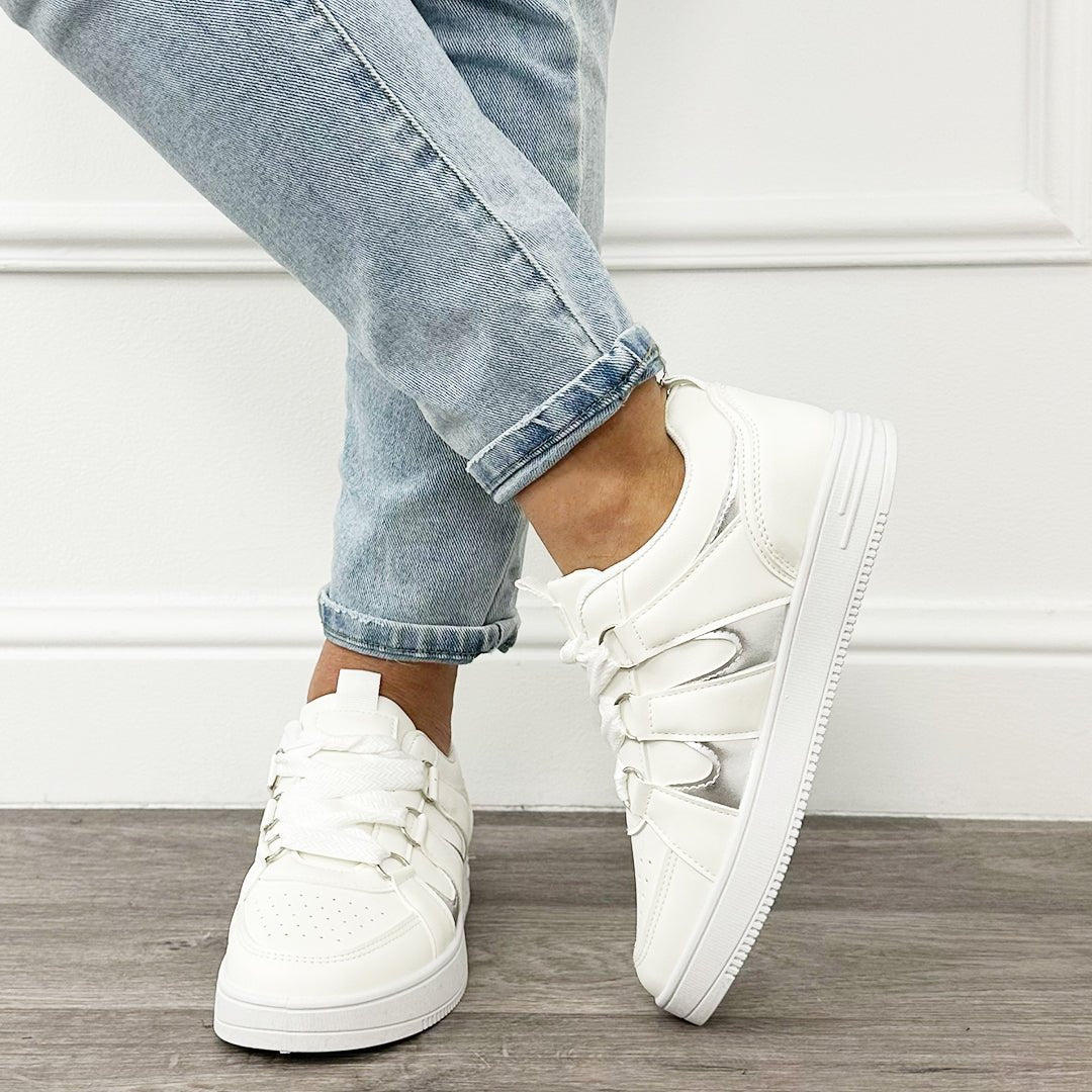 Sneaker Detail Zilver - BlushFashionstore