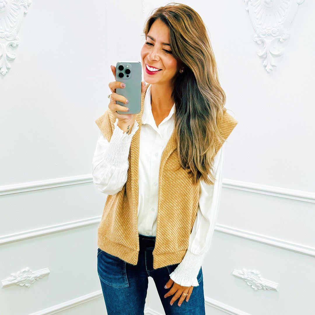 Soft Gilet Camel - BlushFashionstore