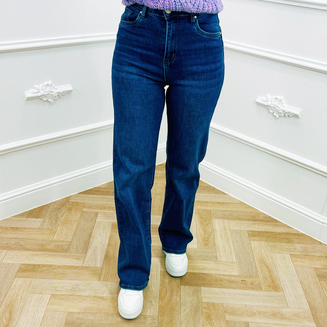 Straight Leg Jeans Donkerblauw - BlushFashionstore