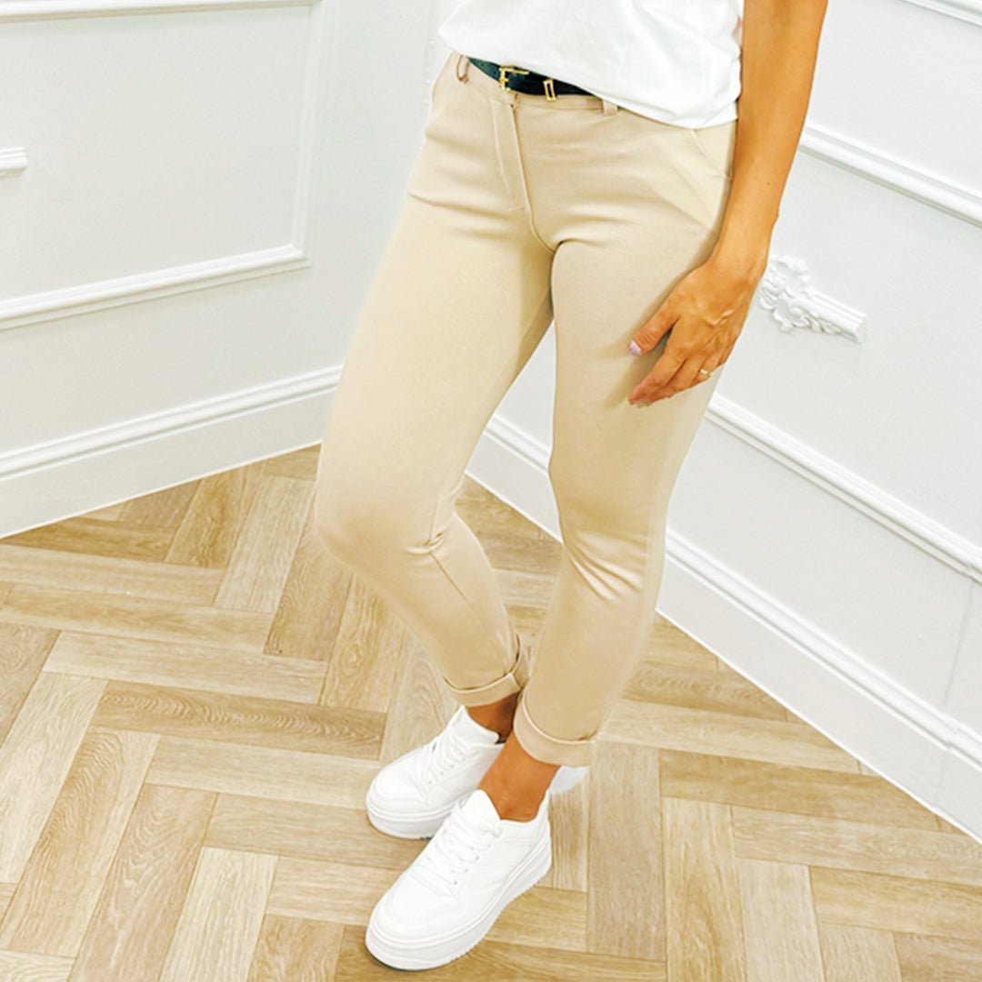 Stretch Chino Beige - BlushFashionstore