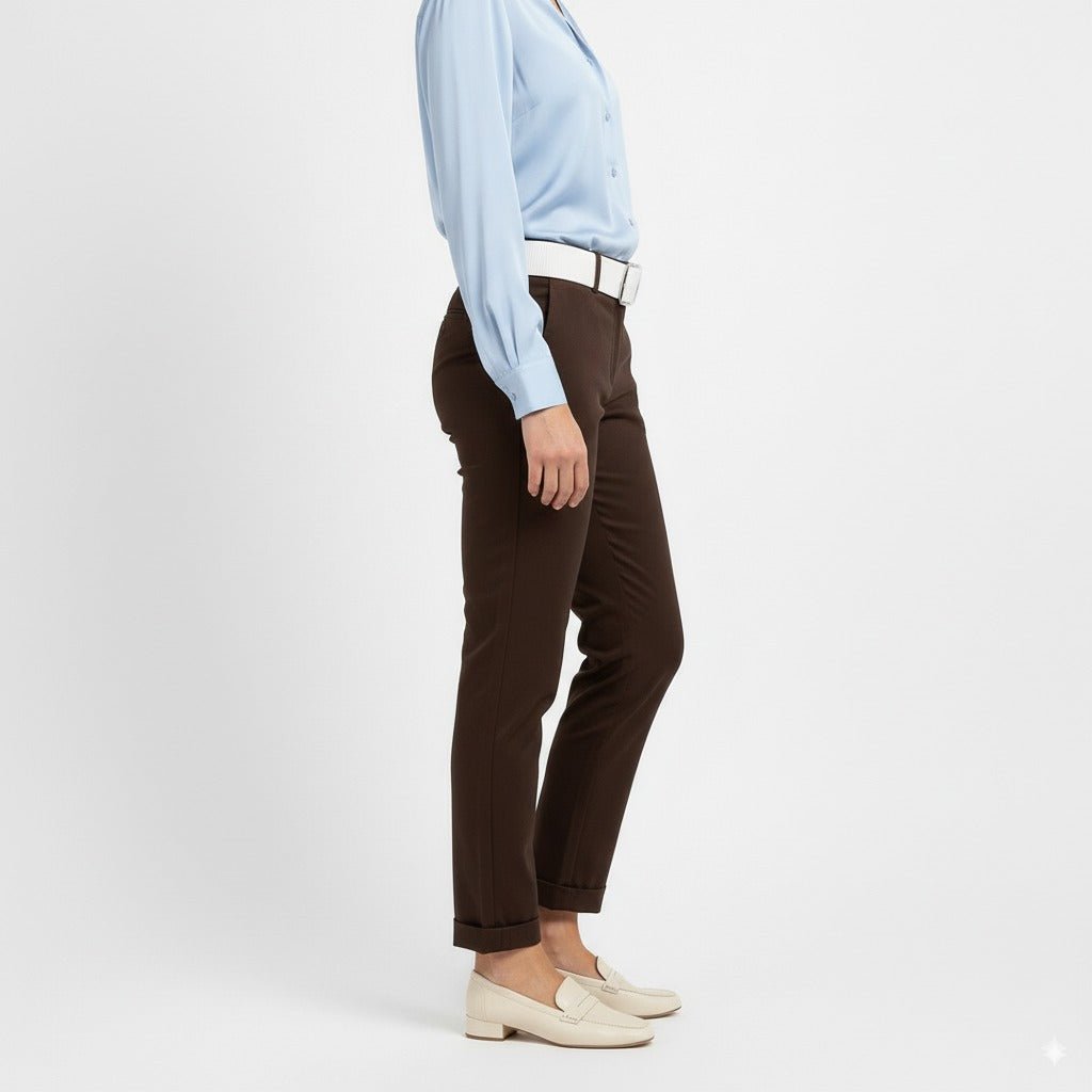 Stretch Chino Bruin – Tijdloos en veelzijdig - BlushFashionstore