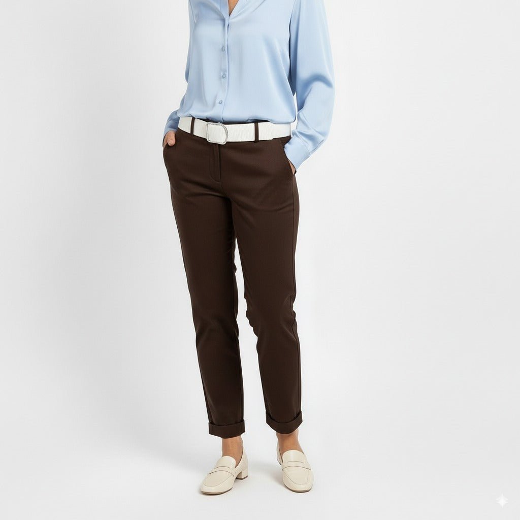 Stretch Chino Bruin – Tijdloos en veelzijdig - BlushFashionstore