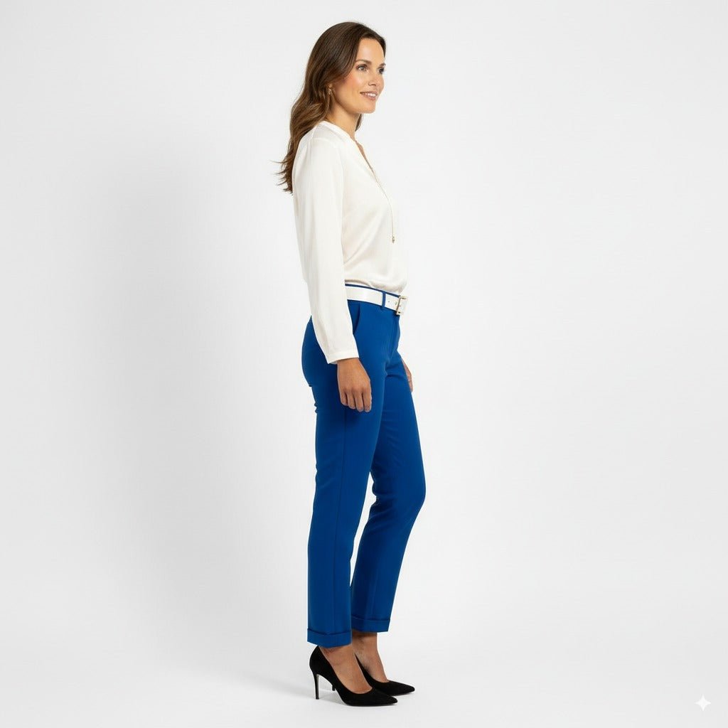 Stretch Chino Kobalt – Krachtig en modieus - BlushFashionstore