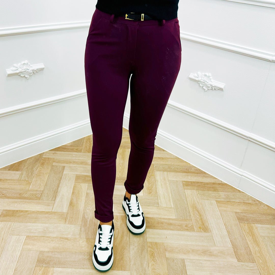 Stretch Chino Magenta - BlushFashionstore