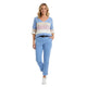 Stretch chino Blauw