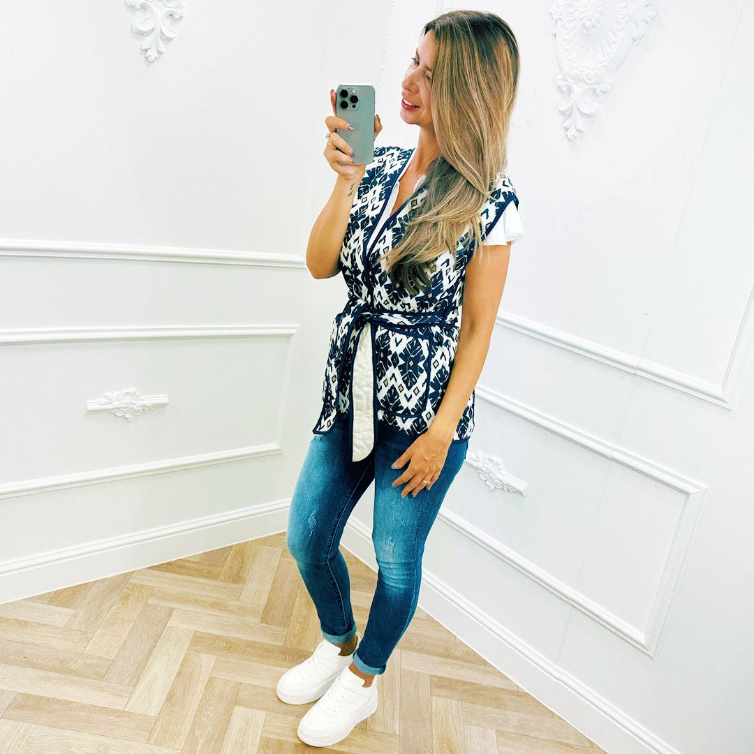 Strik Gilet Marine Blauw - BlushFashionstore