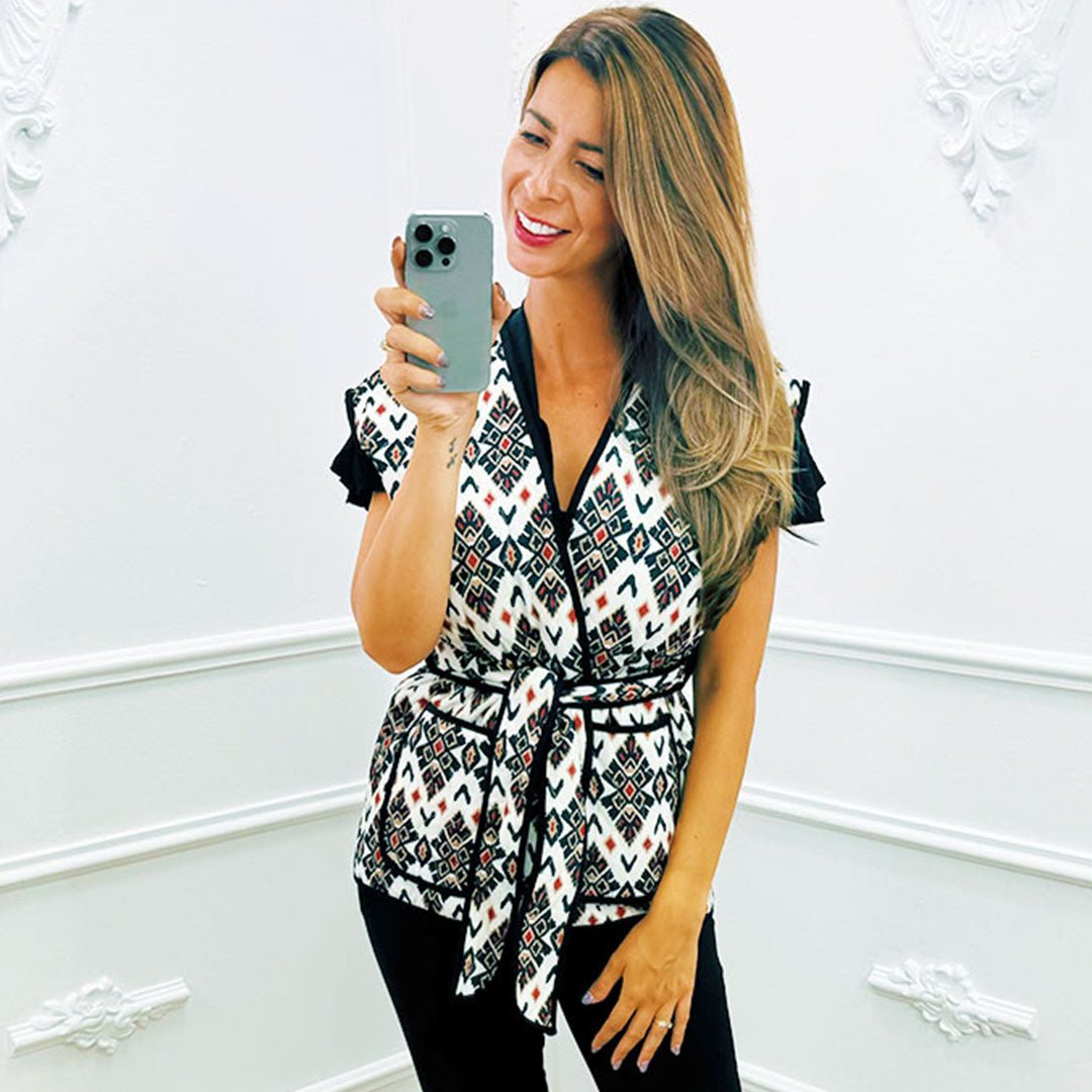 Strik Gilet Rood - BlushFashionstore