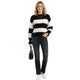 Striped Cream Brown Sweater - Gestreepte Trui Crème Bruin Dames