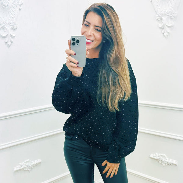 Sweater Lena Zwart - BlushFashionstore