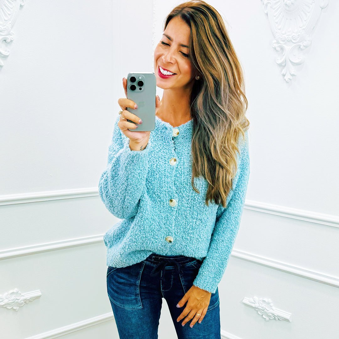Teddy Vest Blauw - BlushFashionstore